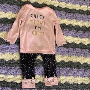 3/$12✨Babygirl 2 Piece Kitty Outfit✨